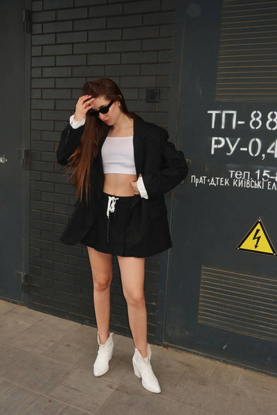 Classic suit "Strips" Black