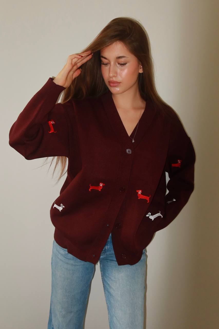 Кардиган Teckel Bordo
