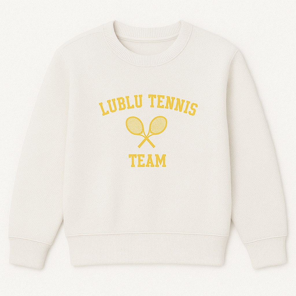 Sweatshirt "Tennis" Milk/Yellow