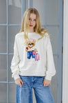Teddy Girl Sweatshirt Milk