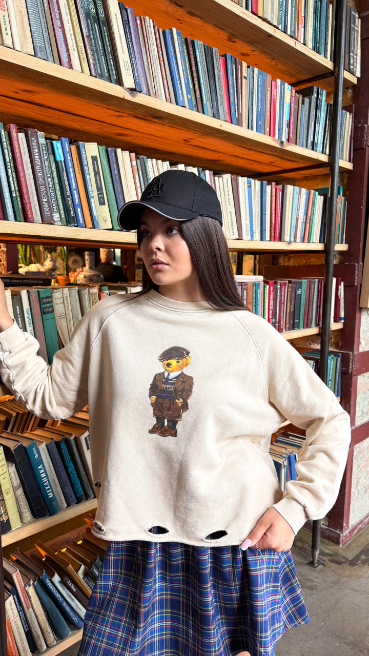 Teddy Sweatshirt Beige