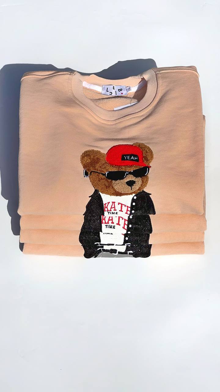 LuBlu Sweatshirt school "Bear" Beige