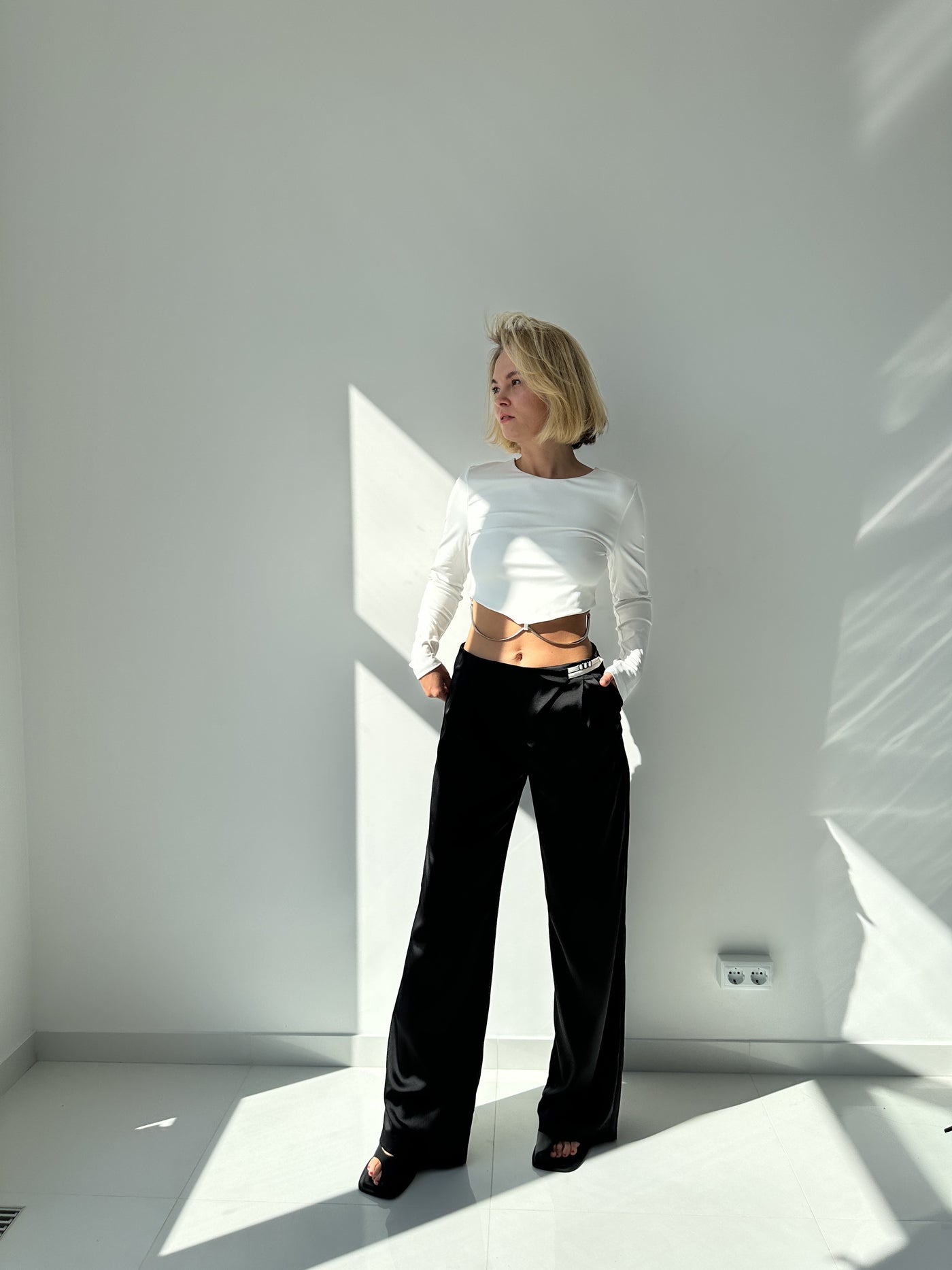 Lublu Teen Hosen Satin schwarz