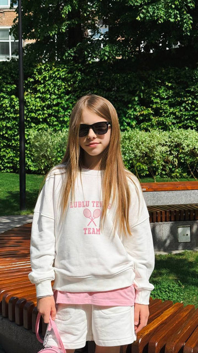 Sweatshirt "Tennis" Milk/Pink