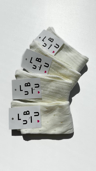 Geometric Milk knee socks