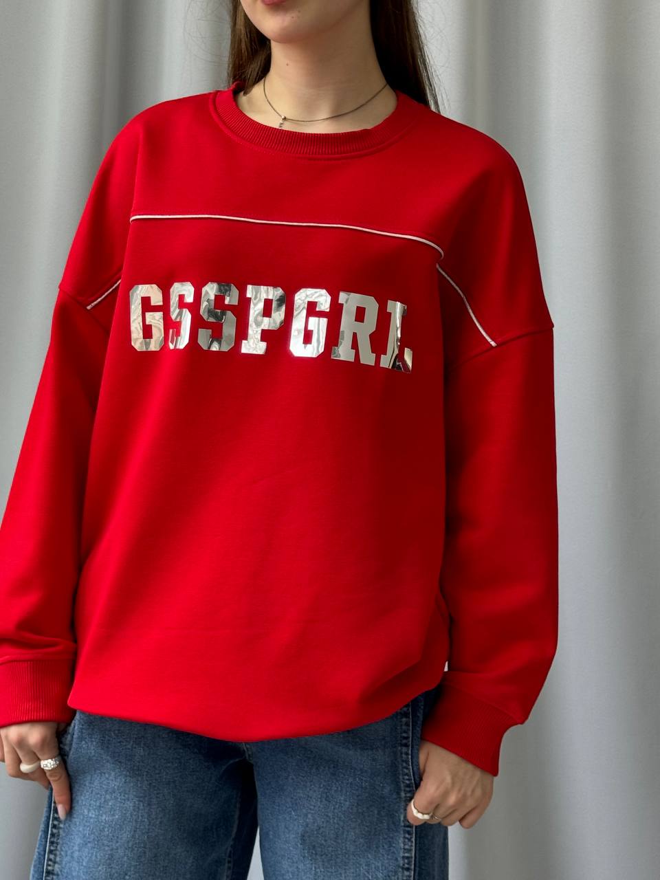 LuBlu Sweatshirt "Gossip Girl" Red/Silver