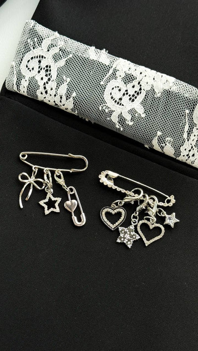 Pin with chains
