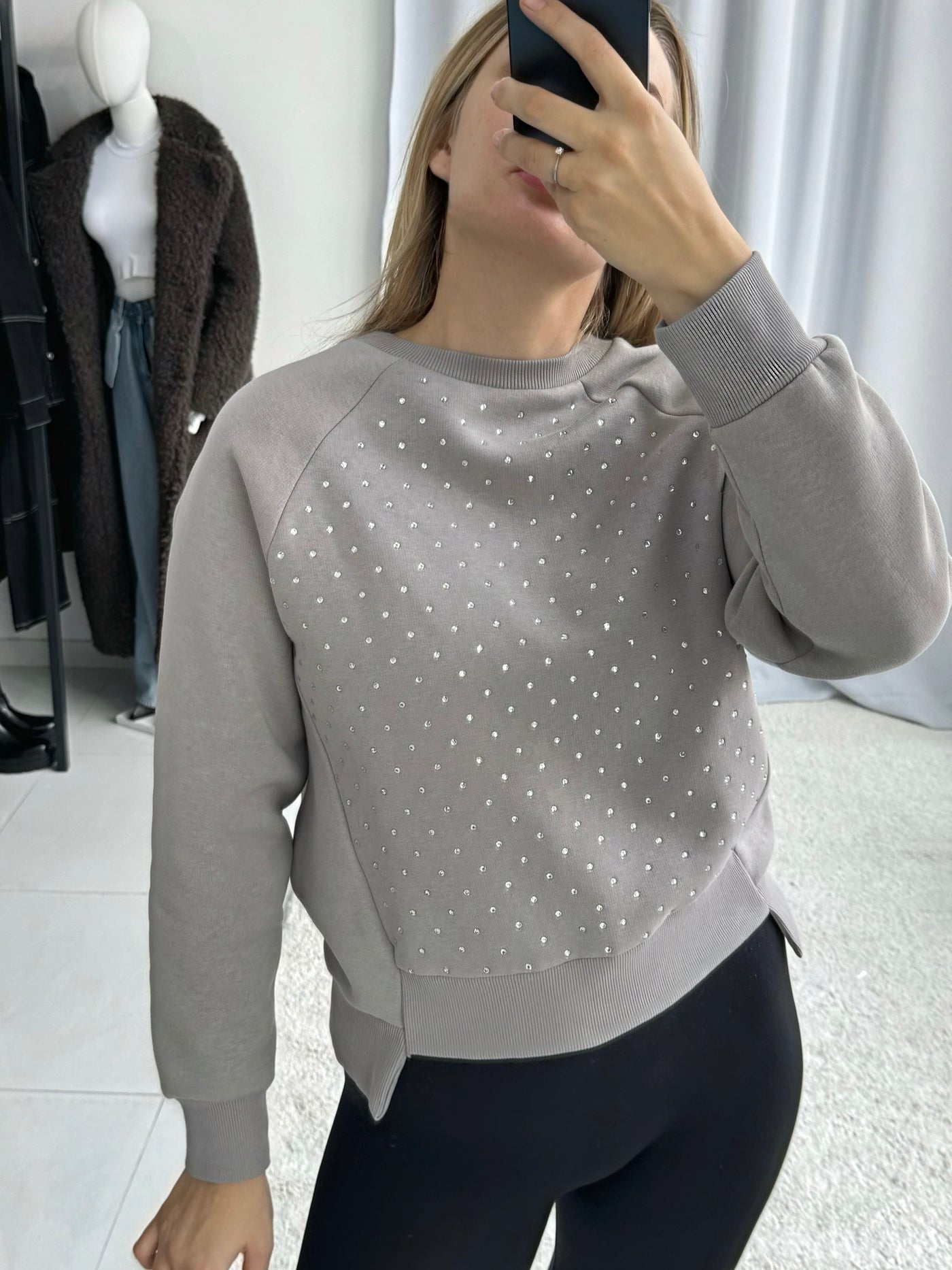 LBL Sweatshirt Shine Gray