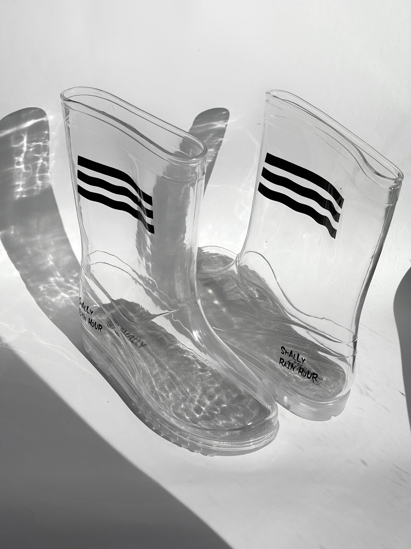 Rubber boots transparent