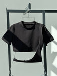 LuBlu T-shirt adolescent asymétrie Noir