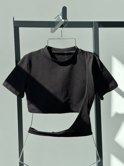 Lublu Teen t -Shirt Asymmetrie schwarz