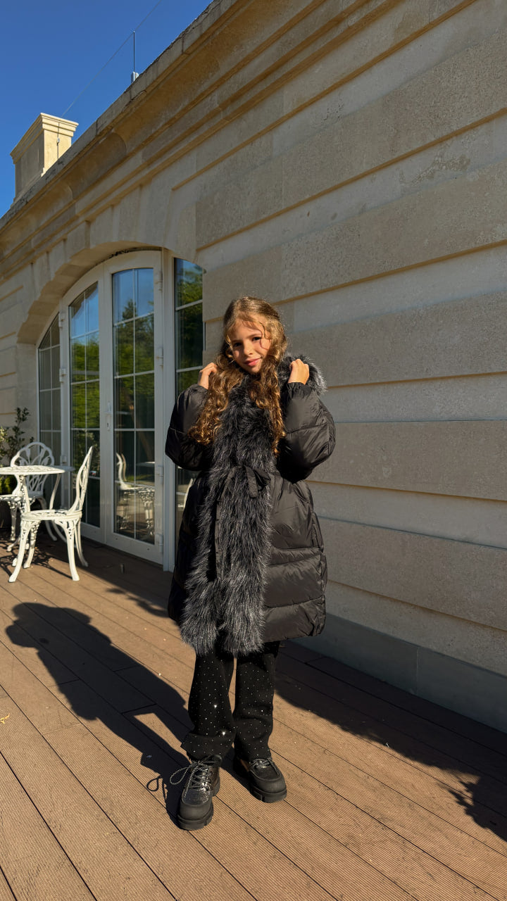 Пуховик Fur Black