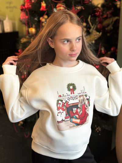 LuBlu Sweatshirt "Christmas Girl" Milk