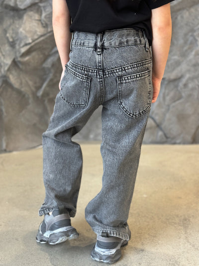 LuBlu kids Jeans with rhinestones Grey