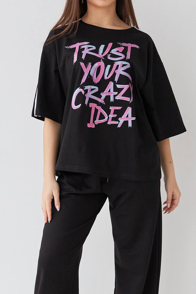 T-shirt "Crazy Idea" Black