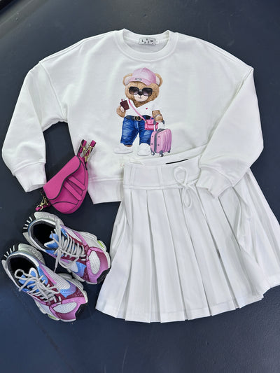 Teddy Girl Sweatshirt Milk