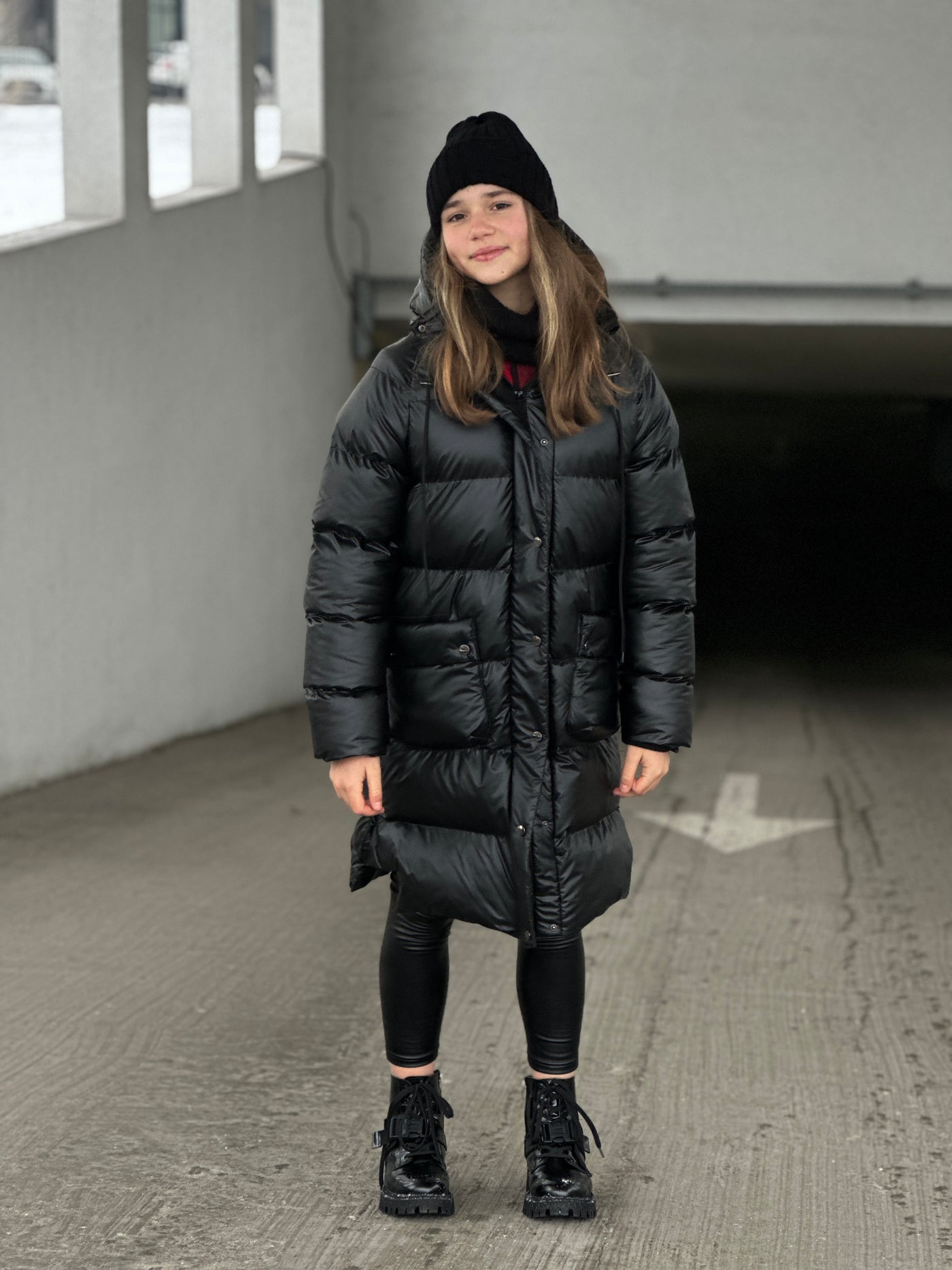 LuBlu Daunenjacke Lang Schwarz