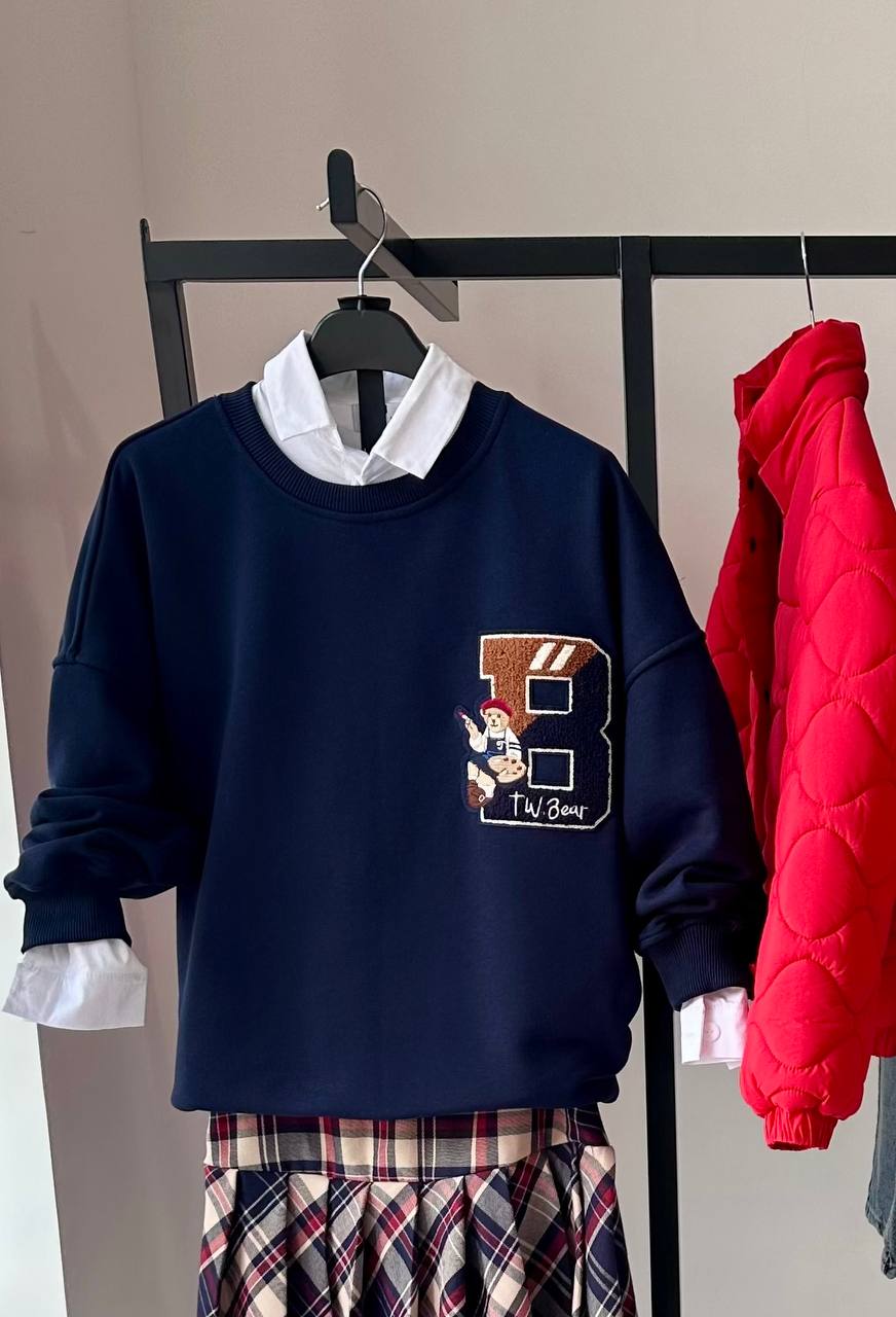 LuBlu Felpa scuola "B" Navy