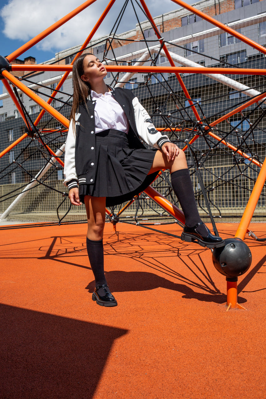 Dreams Girl School skirt made of rubber Black