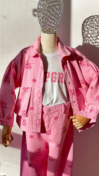 Lublu kids Twig Rose denim jacket