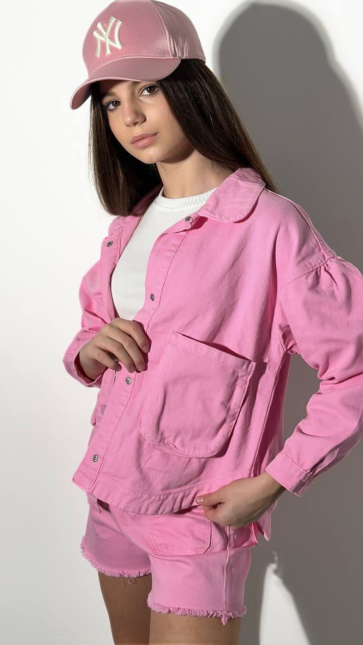 Lublu kids Denim jacket Rose