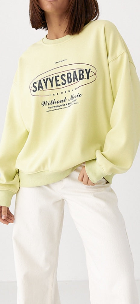 Світшот SayYes Yellow