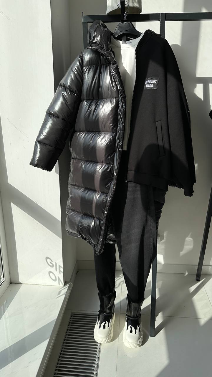 LuBlu Down jacket Maxi Long Black