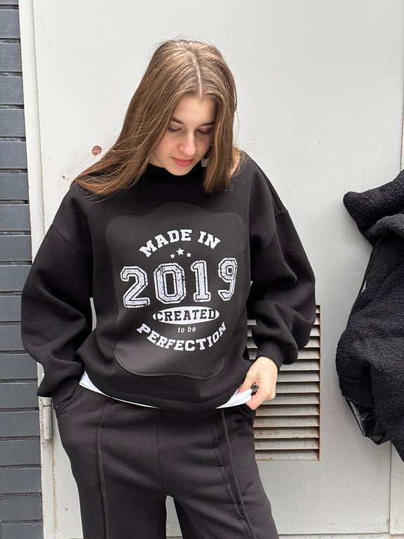 LuBlu Sweatshirt "2019" Black