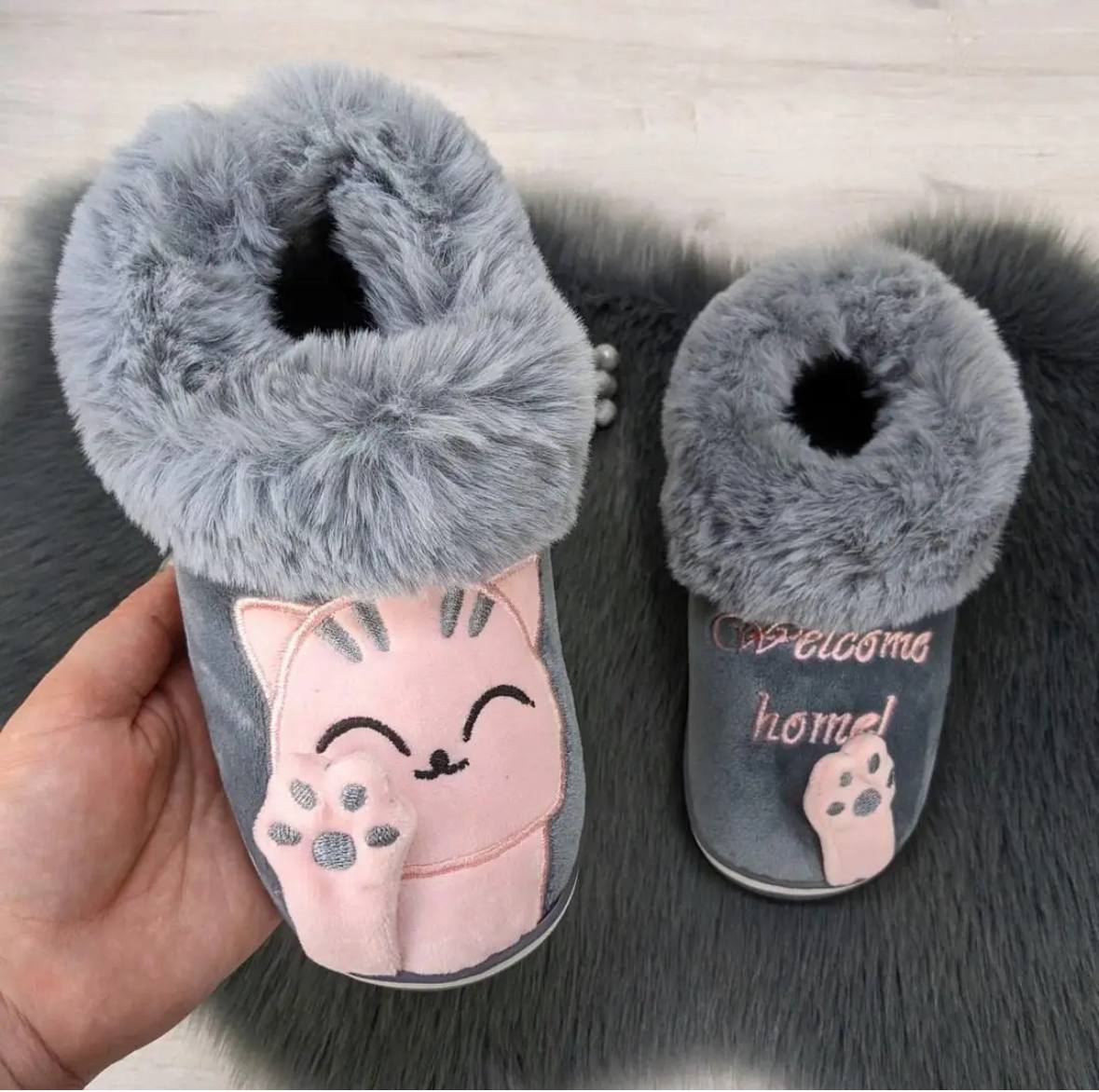 Slippers for children Sat Grey Pink