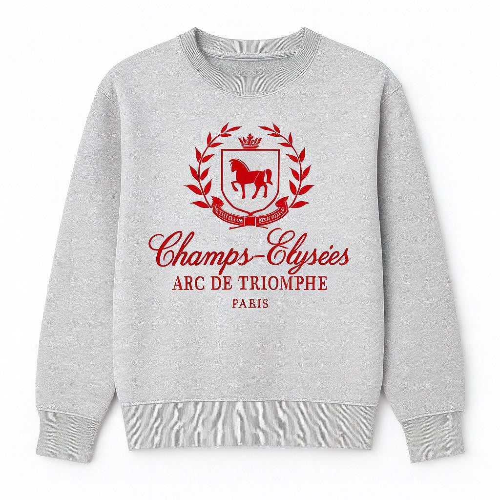 Sweatshirt SCH „Champs“ Grau/Rot