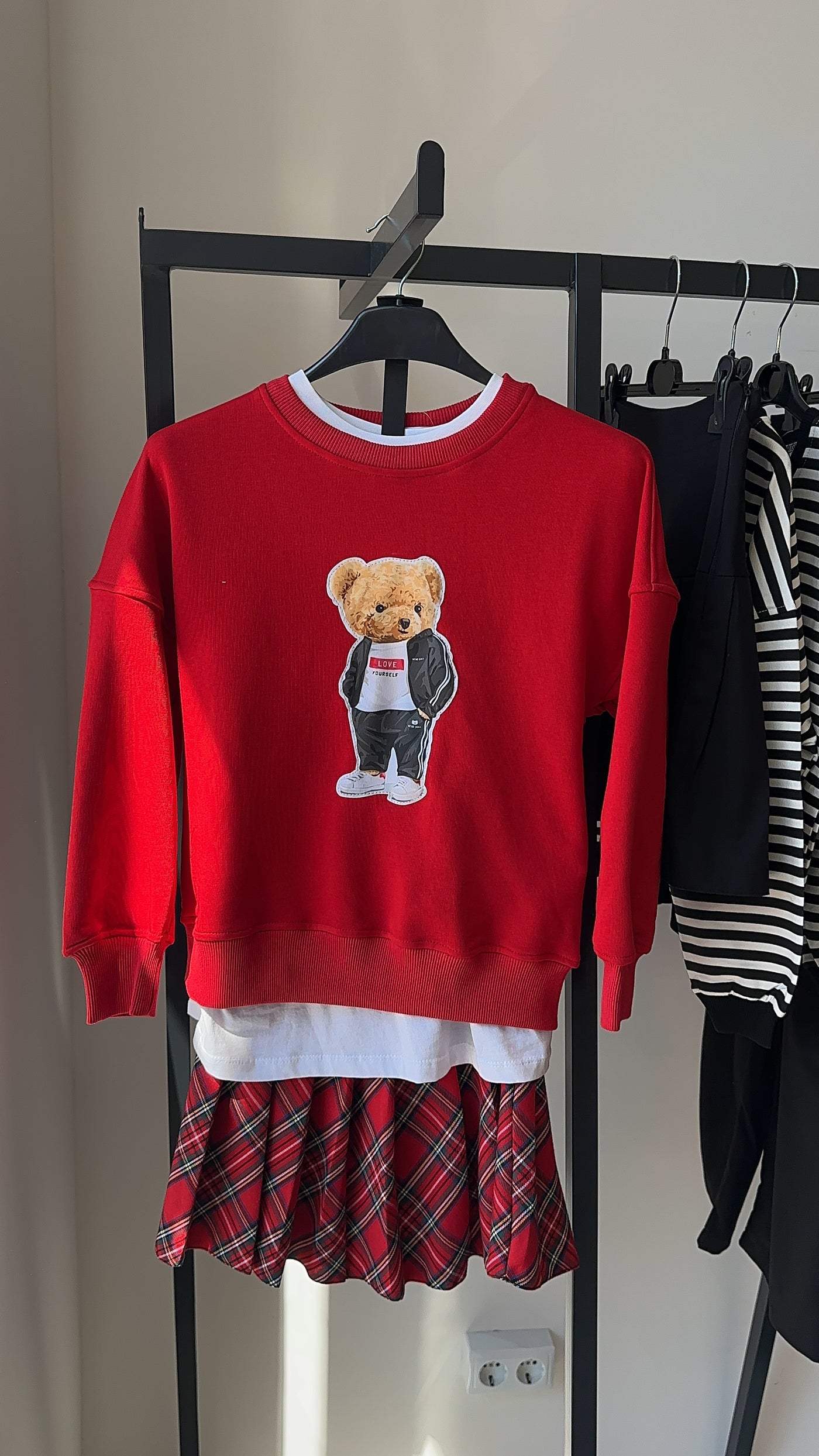 LuBlu Sweatshirt school "Bear" New Red