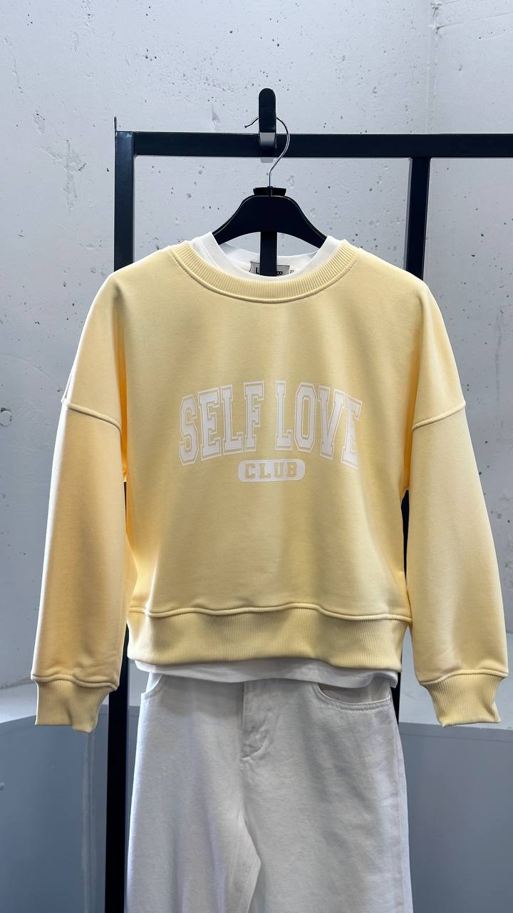 Self Love Yellow Sweatshirt