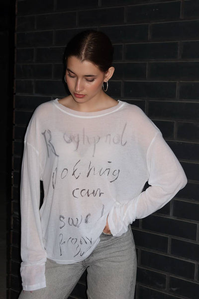 Longsleeve "Transparent" White