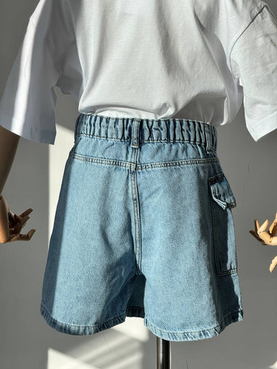 Lublu kids Blue Denim skirt-shorts