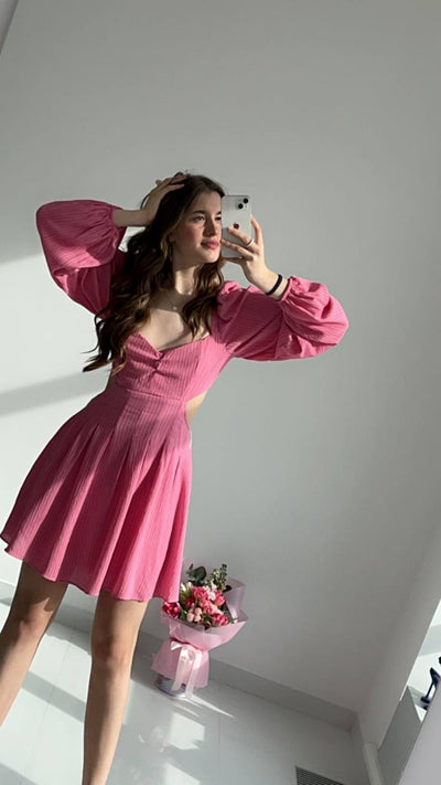 LuBlu Dress with open back Pink