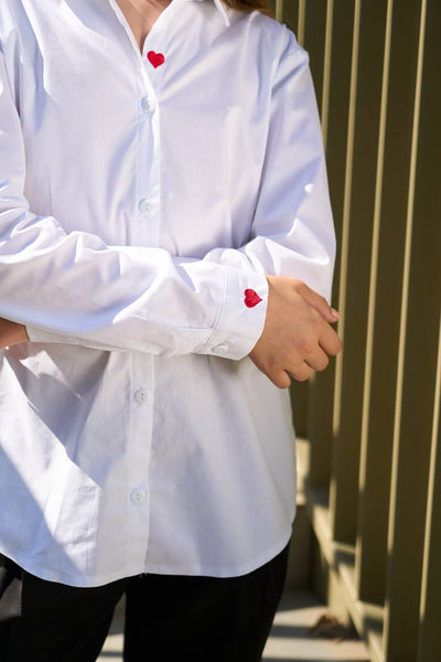 LuBlu Camicia Cuore Bianco