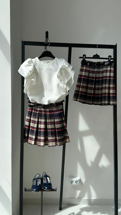 Dreams Girl Skirt School Cage Beige