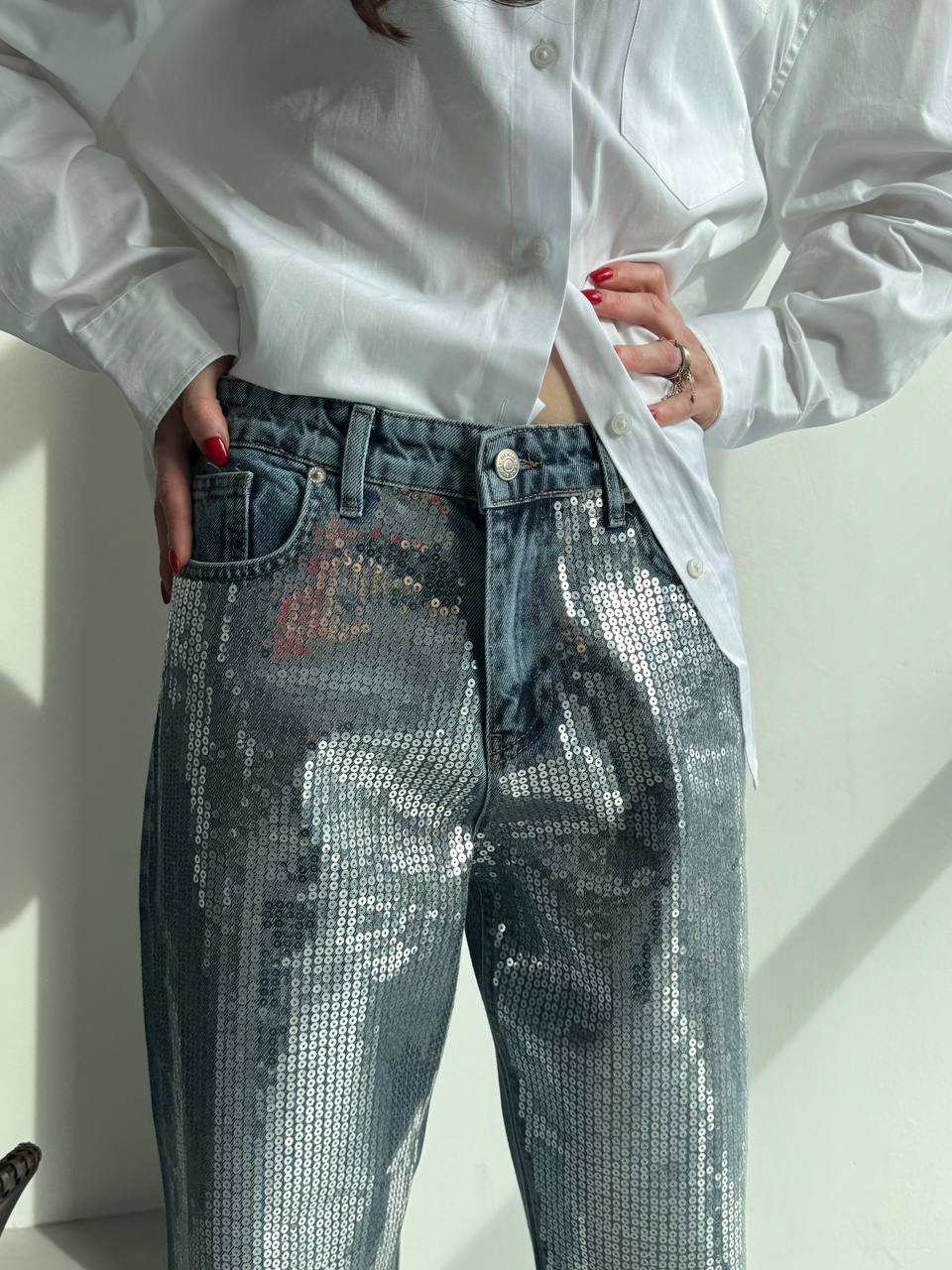 LBL Jeans with sequins Blue