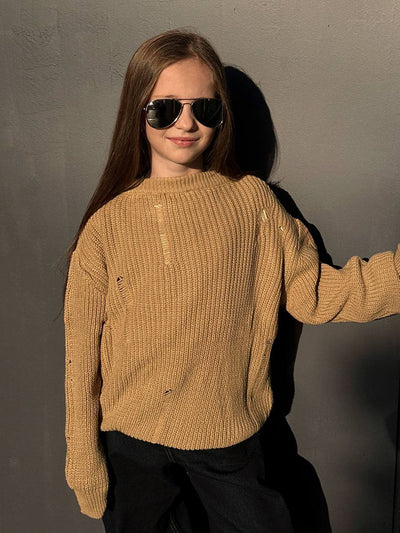 LuBlu Sweater torn Brown