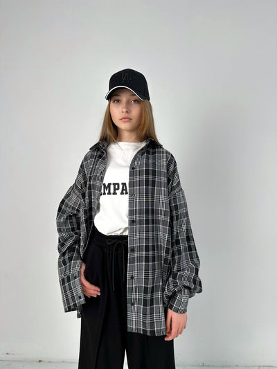 Checkered shirt Black