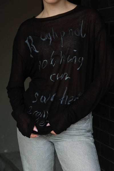 Longsleeve "Transparent" Black