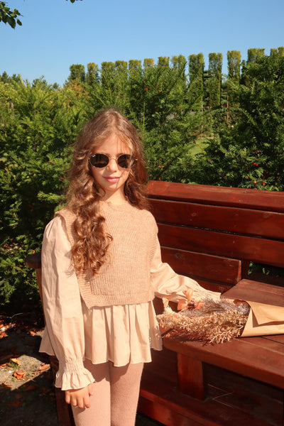 Relaxed Knit Beige Jumper