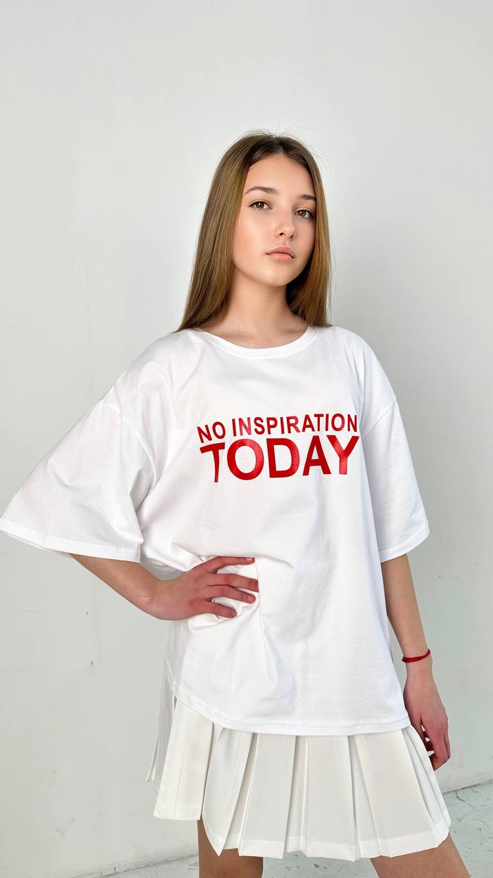 T-shirt "No inspiration" White