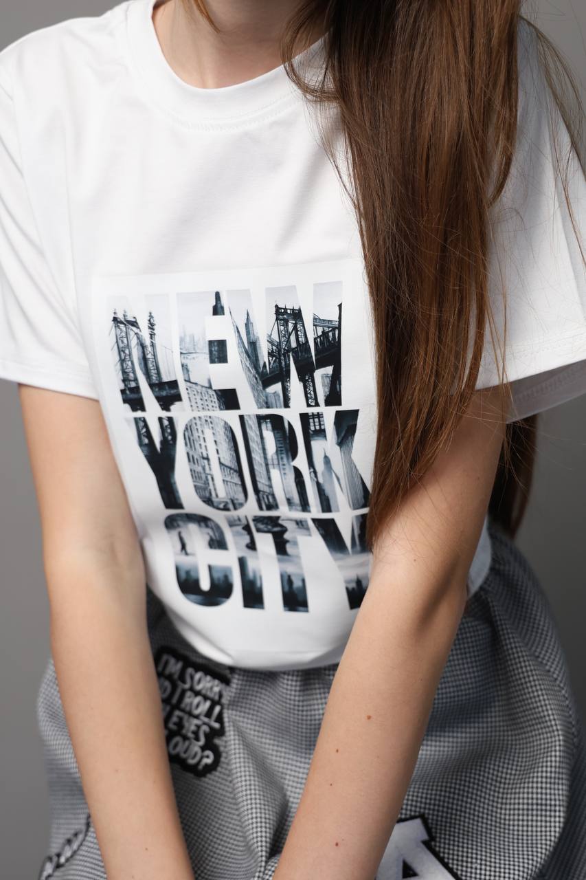 New York T-shirt White