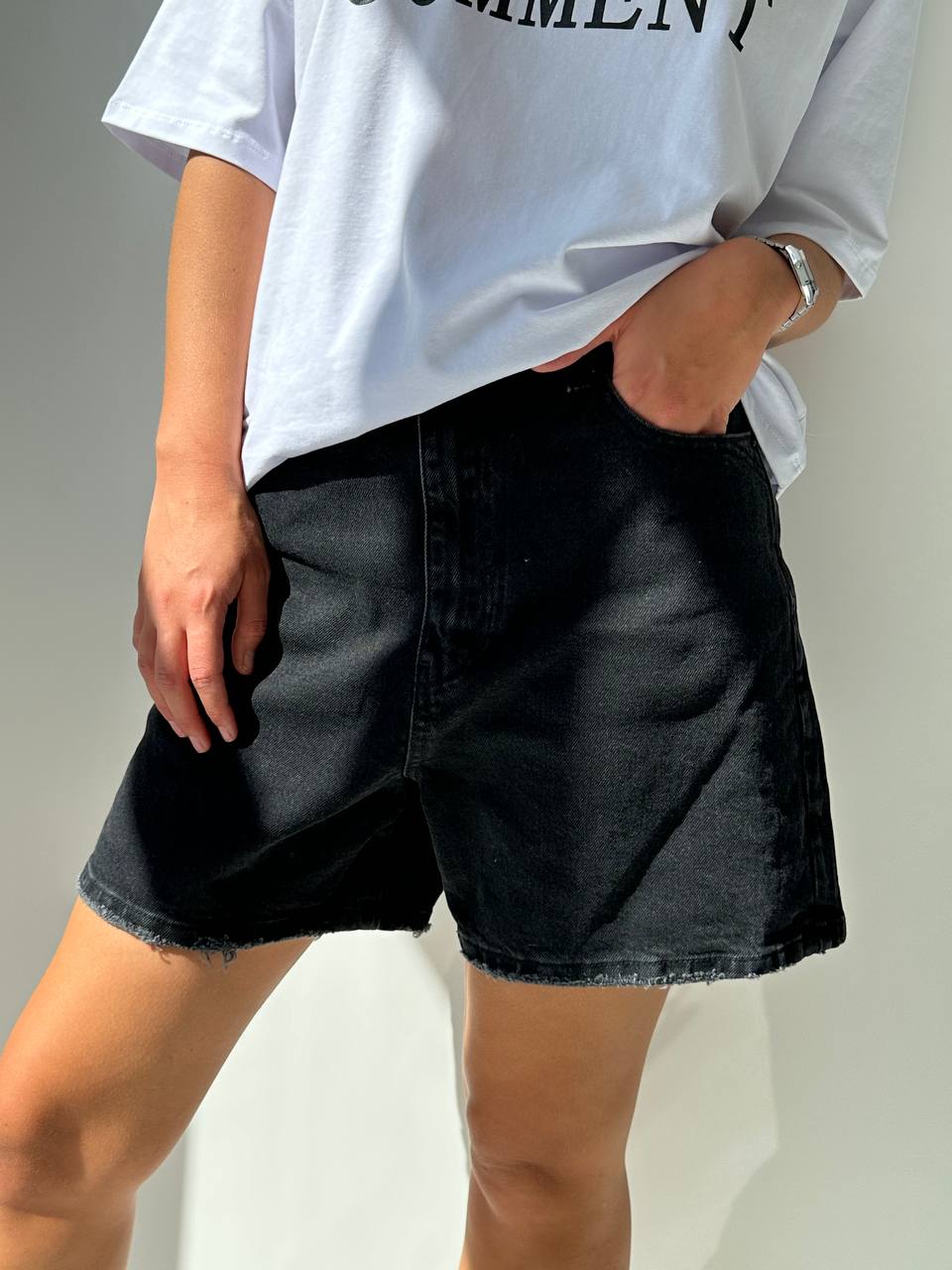 Lublu teen Denim shorts Black