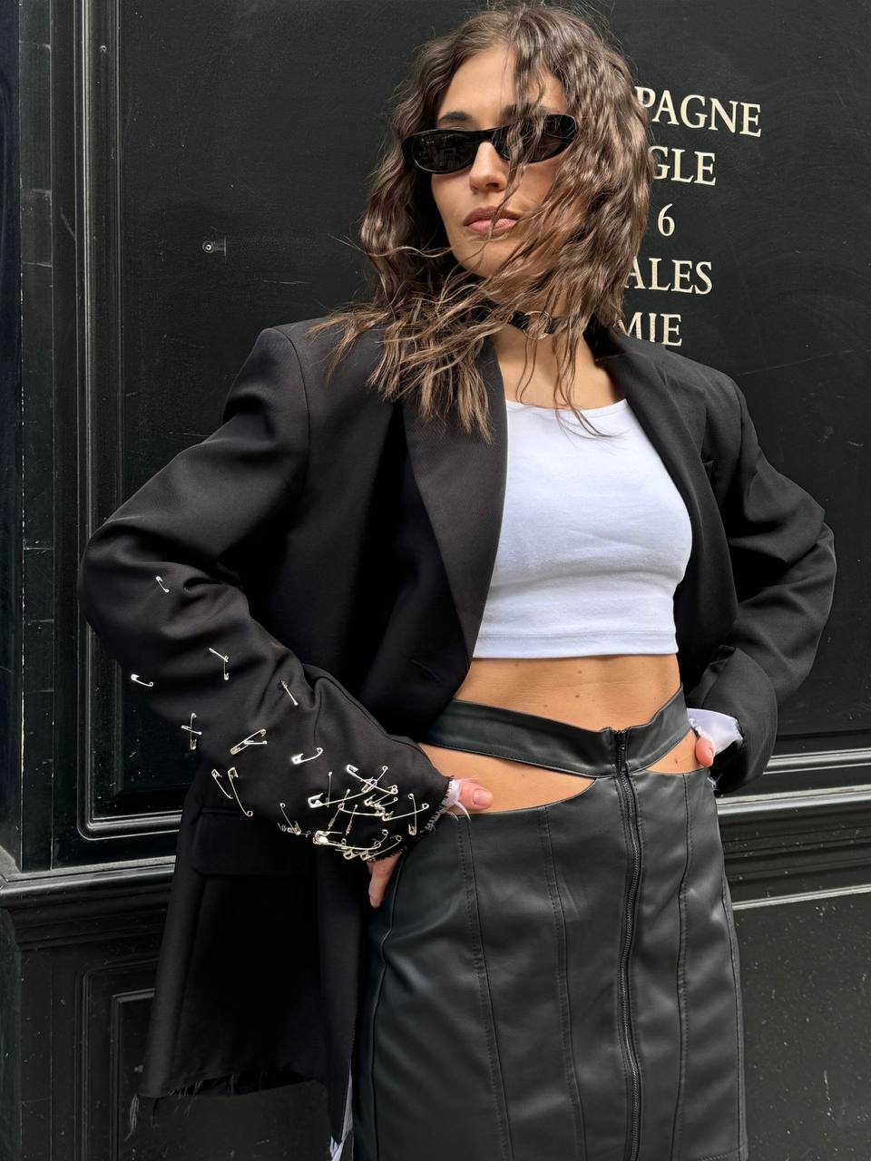 LBL Black leather skirt