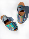 Espadrillas neon argento