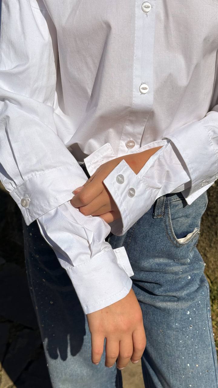 LuBlu Shirt with double cuffs White