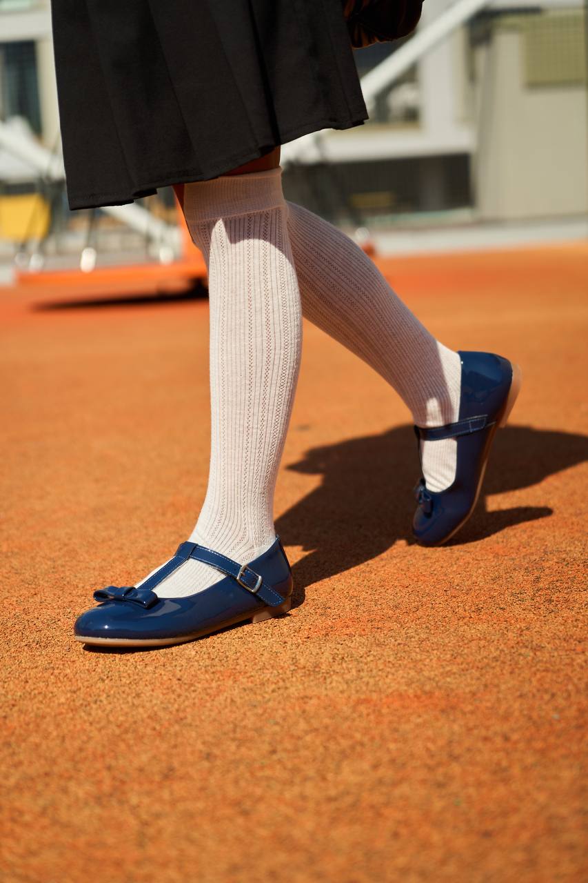 Geometric Milk knee socks