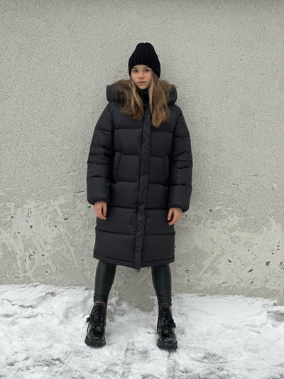 LuBlu Down jacket Maxi Long Black